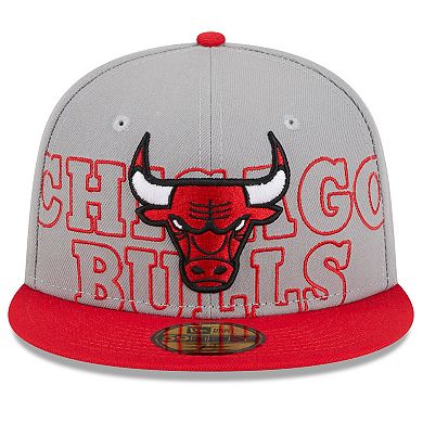 Men's New Era  Gray/Red Chicago Bulls 2023 NBA Draft Two-Tone 59FIFTY Fitted Hat