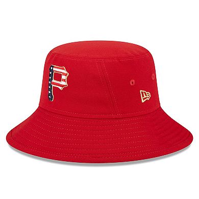 Men's New Era  Red Pittsburgh Pirates 2023 Fourth of July Bucket Hat