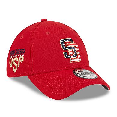 Men's New Era  Red San Diego Padres 2023 Fourth of July 39THIRTY Flex Fit Hat