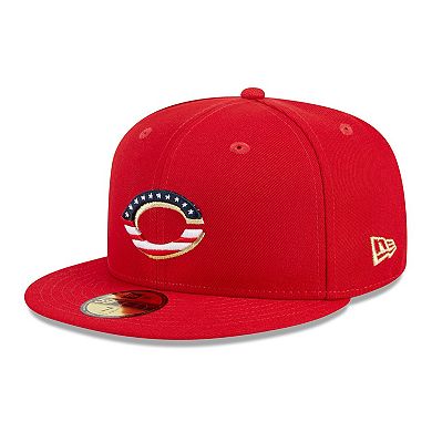 Men's New Era  Red Cincinnati Reds 2023 Fourth of July 59FIFTY Fitted Hat