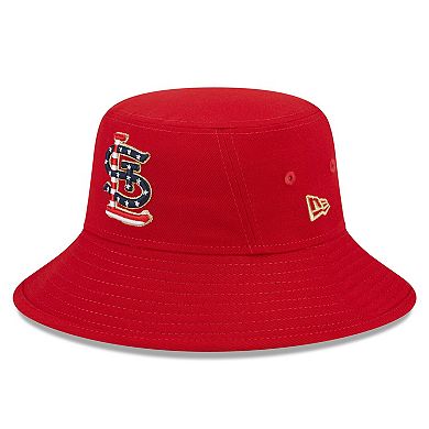 Men's New Era  Red St. Louis Cardinals 2023 Fourth of July Bucket Hat