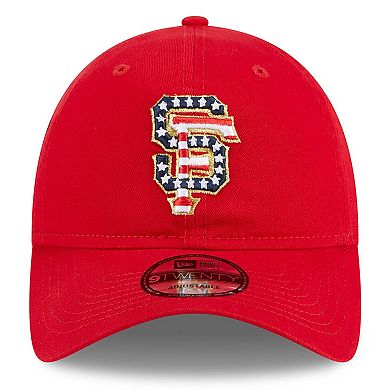 Men's New Era  Red San Francisco Giants 2023 Fourth of July 9TWENTY Adjustable Hat
