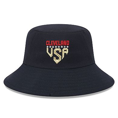 Men's New Era  Navy Cleveland Guardians 2023 Fourth of July Bucket Hat