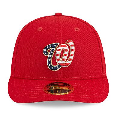 Men's New Era  Red Washington Nationals 2023 Fourth of July Low Profile 59FIFTY Fitted Hat