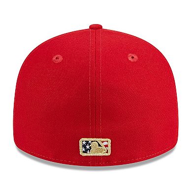 Men's New Era  Red Oakland Athletics 2023 Fourth of July Low Profile 59FIFTY Fitted Hat