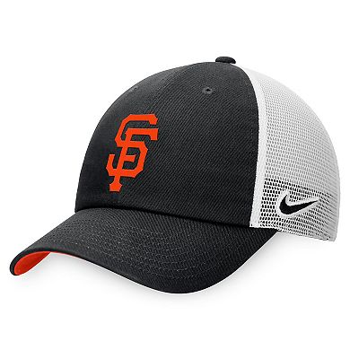 Men's Nike Black/White San Francisco Giants Heritage86 Adjustable Trucker Hat