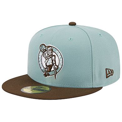 Men's New Era Light Blue/Brown Boston Celtics Two-Tone 59FIFTY Fitted Hat