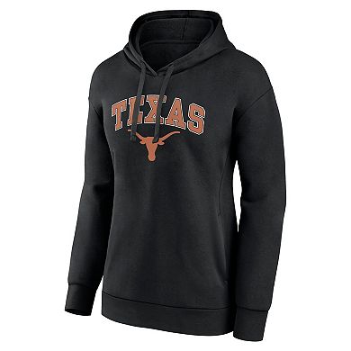 Women's Fanatics Branded Black Texas Longhorns Evergreen Campus Pullover Hoodie