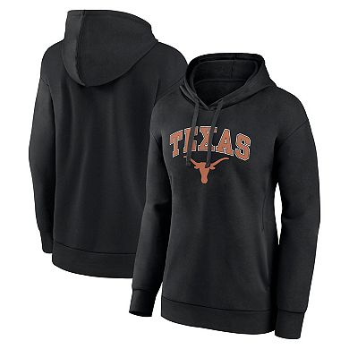 Women's Fanatics Branded Black Texas Longhorns Evergreen Campus Pullover Hoodie