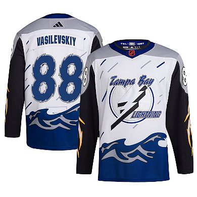 Men's adidas Andrei Vasilevskiy White Tampa Bay Lightning Reverse Retro 2.0 Authentic Player Jersey