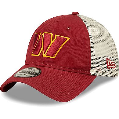 Men's New Era Burgundy/Natural Washington Commanders Loyal 9TWENTY Trucker Snapback Hat