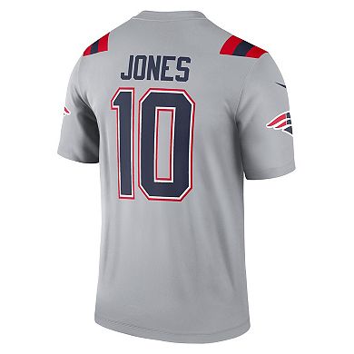 Men's Nike Mac Jones Gray New England Patriots Inverted Legend Jersey