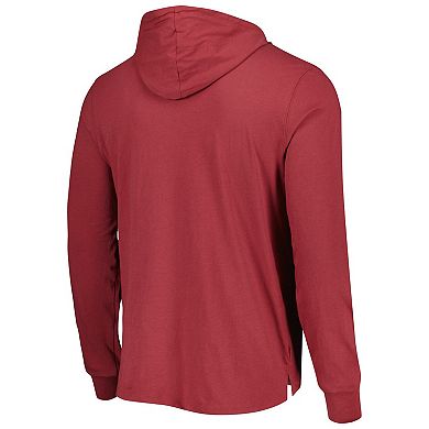 Men's '47 Cardinal Arizona Cardinals Field Franklin Hooded Long Sleeve T-Shirt