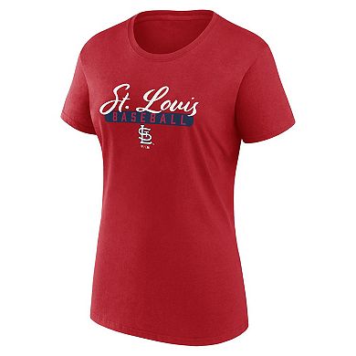 Women's Fanatics Branded Red/Navy St. Louis Cardinals Fan T-Shirt Combo Set
