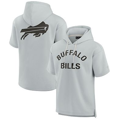 Unisex Fanatics Signature Gray Buffalo Bills Super Soft Fleece Short Sleeve Hoodie