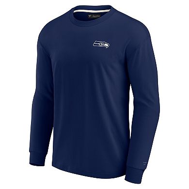 Unisex Fanatics Signature College Navy Seattle Seahawks Super Soft Long Sleeve T-Shirt