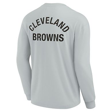 Unisex Fanatics Signature Gray Cleveland Browns Super Soft Long Sleeve T-Shirt