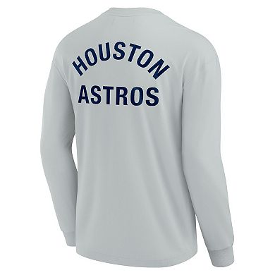 Unisex Fanatics Signature Gray Houston Astros Super Soft Long Sleeve T-Shirt