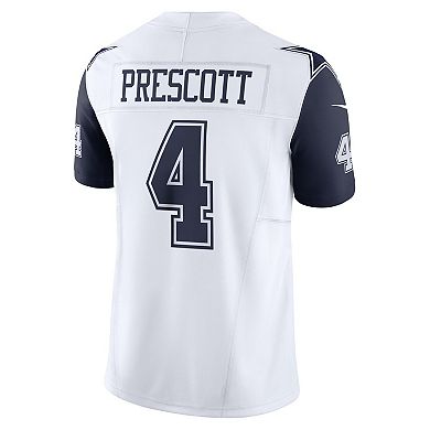 Men's Nike Dak Prescott White Dallas Cowboys Alternate Vapor F.U.S.E. Limited Jersey