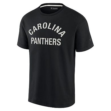 Unisex Fanatics Signature Black Carolina Panthers Super Soft Short Sleeve T-Shirt