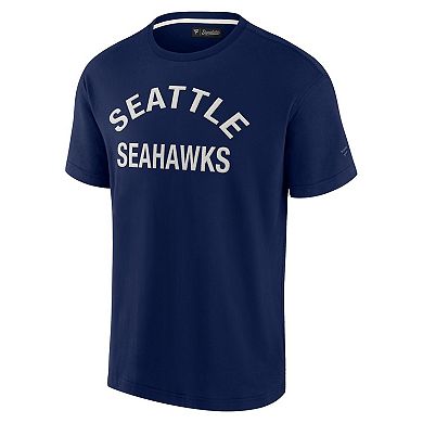 Unisex Fanatics Signature Navy College Seattle Seahawks Super Soft Short Sleeve T-Shirt