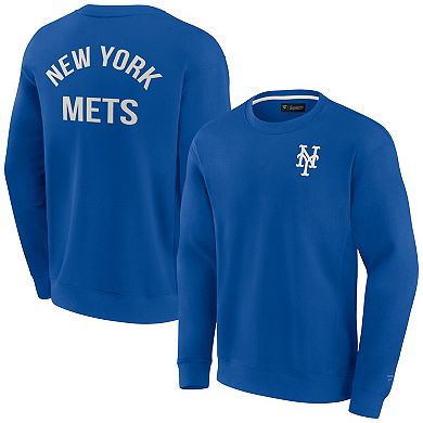 Unisex Fanatics Signature Royal New York Mets Super Soft Pullover Crew Sweatshirt