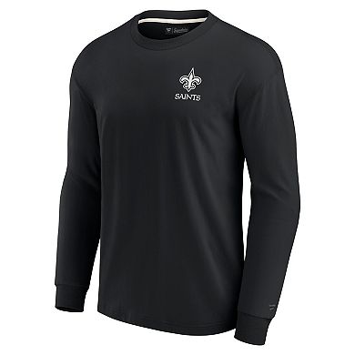 Unisex Fanatics Signature Black New Orleans Saints Super Soft Long Sleeve T-Shirt