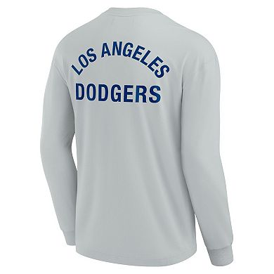 Unisex Fanatics Signature Gray Los Angeles Dodgers Super Soft Long Sleeve T-Shirt