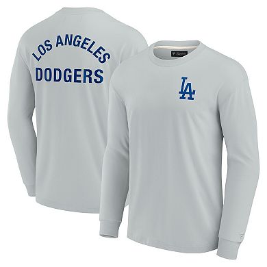 Unisex Fanatics Signature Gray Los Angeles Dodgers Super Soft Long Sleeve T-Shirt