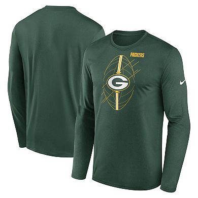 Men's Nike Green Green Bay Packers Legend Icon Long Sleeve T-Shirt