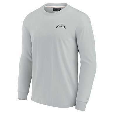 Unisex Fanatics Signature Gray Los Angeles Chargers Super Soft Long Sleeve T-Shirt