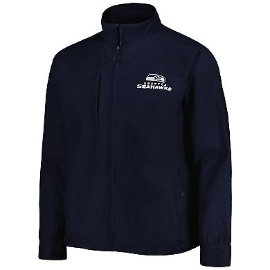 Men's Dunbrooke Navy Seattle Seahawks Journey Workwear Tri-Blend Full-Zip Jacket