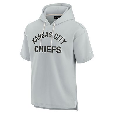 Unisex Fanatics Signature Gray Kansas City Chiefs Super Soft Fleece Short Sleeve Hoodie