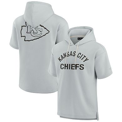 Unisex Fanatics Signature Gray Kansas City Chiefs Super Soft Fleece Short Sleeve Hoodie