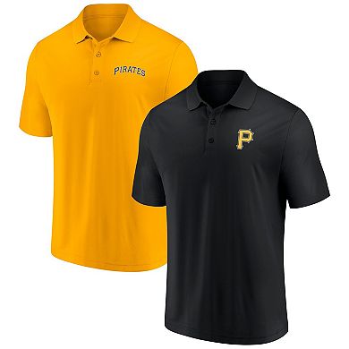 Men's Fanatics Branded Black/Gold Pittsburgh Pirates Dueling Logos Polo Combo Set