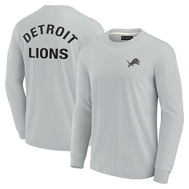 Unisex Fanatics Signature Gray Detroit Lions Super Soft Long Sleeve T-Shirt