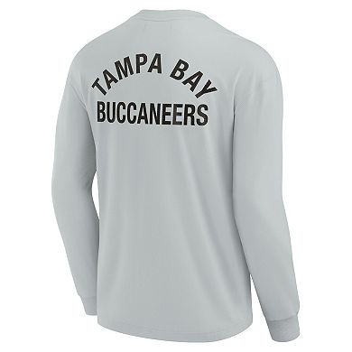 Unisex Fanatics Signature Gray Tampa Bay Buccaneers Super Soft Long Sleeve T-Shirt