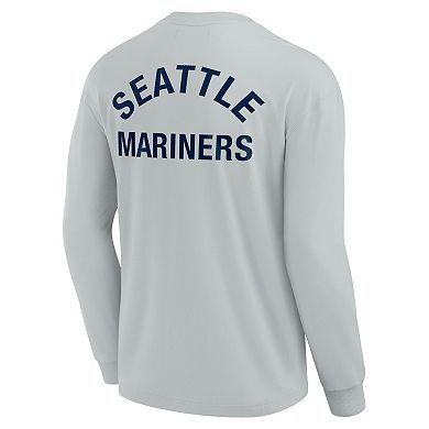 Unisex Fanatics Signature Gray Seattle Mariners Super Soft Long Sleeve T-Shirt