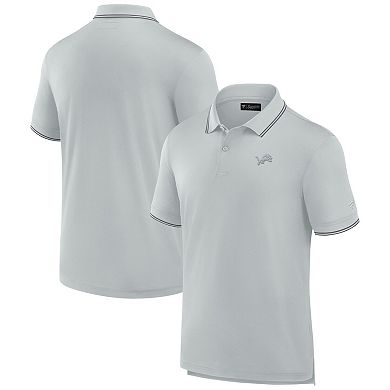 Men's Fanatics Signature Gray Detroit Lions Pique Polo Shirt
