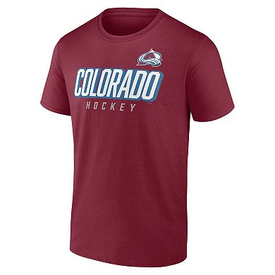 Men's Fanatics Branded Burgundy Colorado Avalanche Wordmark Two-Pack T-Shirt Set