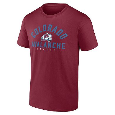 Men's Fanatics Branded Burgundy Colorado Avalanche Wordmark Two-Pack T-Shirt Set