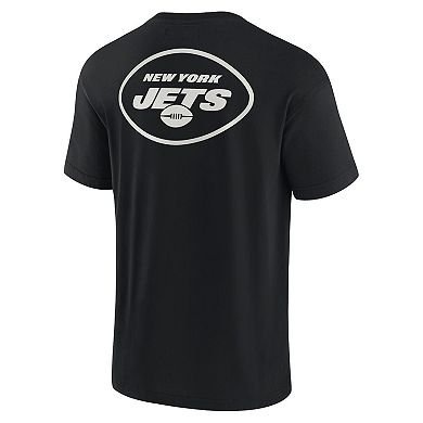 Unisex Fanatics Signature Black New York Jets Super Soft Short Sleeve T-Shirt