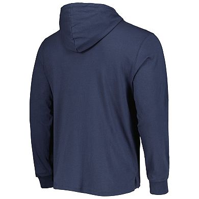 Men's '47 Navy Houston Texans Field Franklin Hooded Long Sleeve T-Shirt