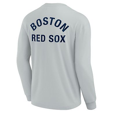 Unisex Fanatics Signature Gray Boston Red Sox Super Soft Long Sleeve T-Shirt