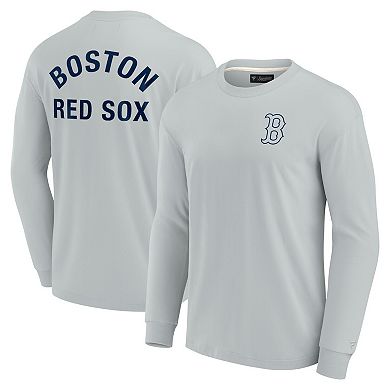 Unisex Fanatics Signature Gray Boston Red Sox Super Soft Long Sleeve T-Shirt