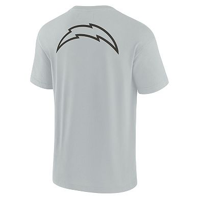 Unisex Fanatics Signature Gray Los Angeles Chargers Super Soft Short Sleeve T-Shirt