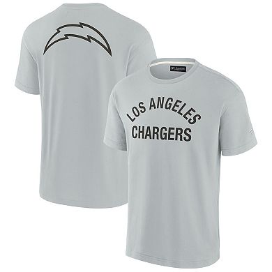 Unisex Fanatics Signature Gray Los Angeles Chargers Super Soft Short Sleeve T-Shirt