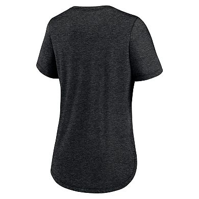 Women's Nike Heather Black New Orleans Saints Local Fashion Tri-Blend T-Shirt