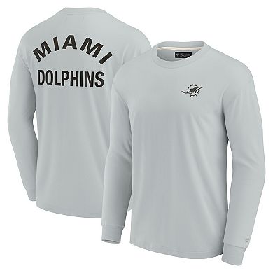 Unisex Fanatics Signature Gray Miami Dolphins Super Soft Long Sleeve T-Shirt