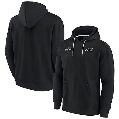 Unisex Fanatics Signature Black Carolina Panthers Super Soft Fleece Pullover Hoodie